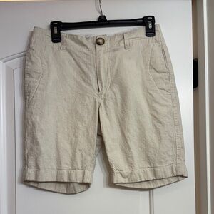 J. Crew Men's Cream Flat Front Shorts